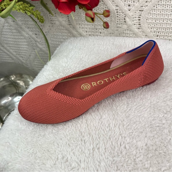 ROTHY'S | Pink Persimmon Retired Marina Round Toe Sustainable Flats - Picture 8 of 15